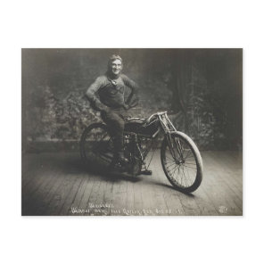 1914 world record motorcycle race Norton Kansas Postcard