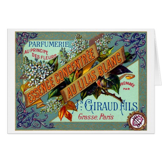 1915 French White Lilac perfume Cards (Front Horizontal)
