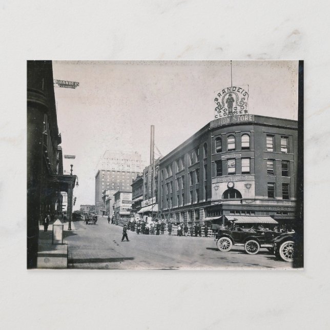 1915 Oklahoma City, Downtown View, Vintage Postcard (Front)