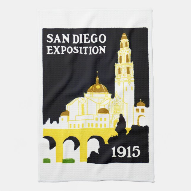 1915 San Diego Exposition Kitchen Towel (Vertical)
