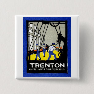 1915 Vintage Trenton New Jersey Pinback Button