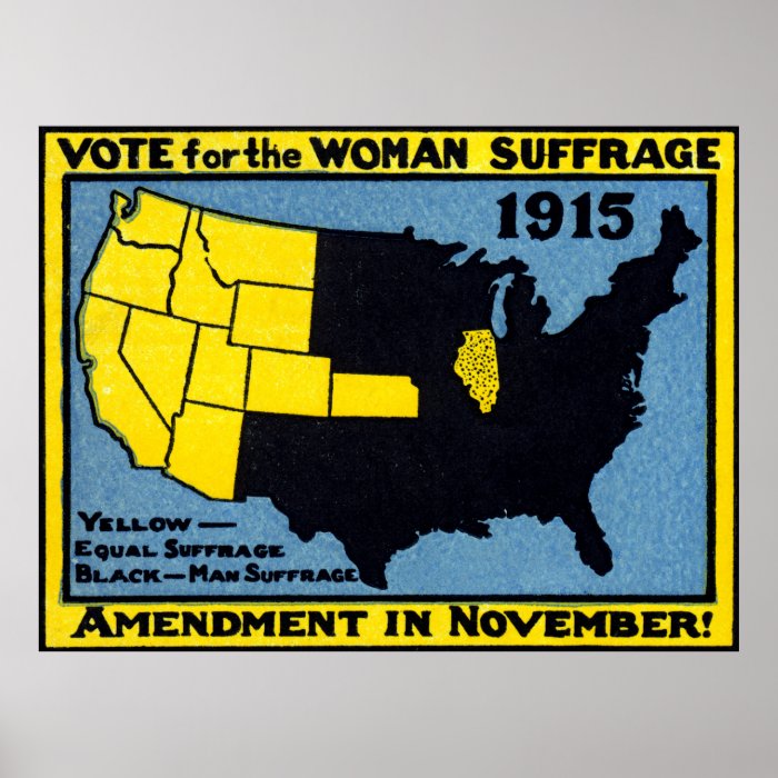 1915 Vote for Womans Suffrage Print