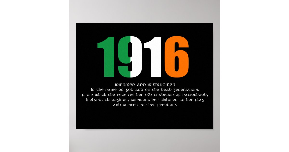 1916 Easter Rising Commemorative Poster | Zazzle