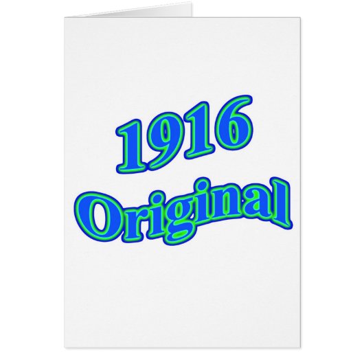1916 Original Blue Green Cards (Front)