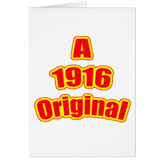1916 Original Red Cards (Front)