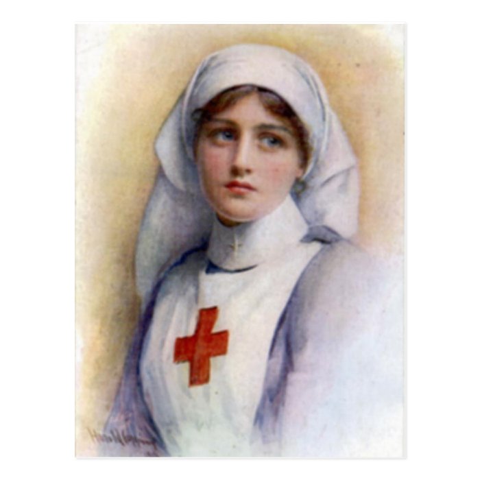 1916 Vintage Reproduction Nurse Postcard