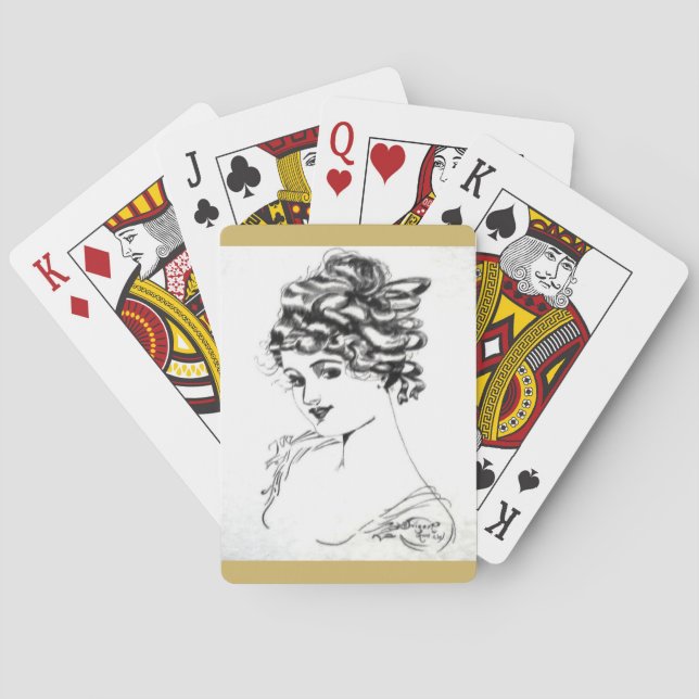 1917 Art Nouveau Playing Cards! Poker Cards (Back)