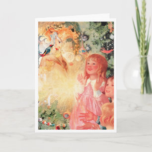 1917 "CHRISTMAS TREE FAIRY" COVERART GREETING HOLIDAY CARD
