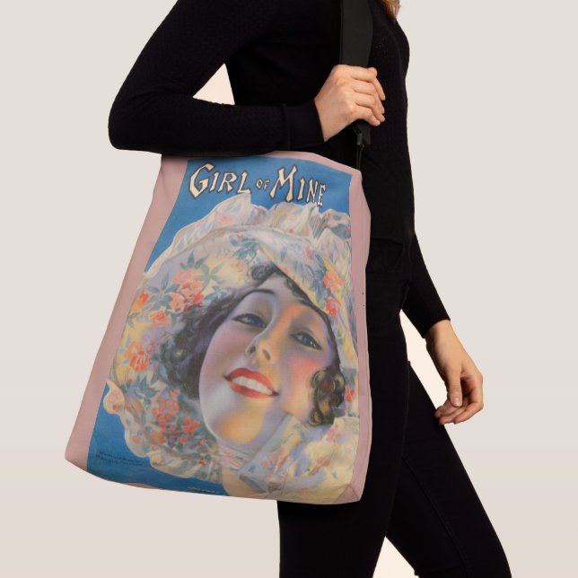 1917 Girl of Mine sheet music cover Crossbody Bag (Close Up)