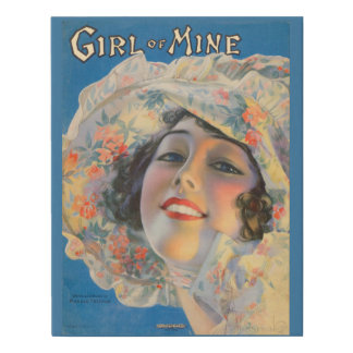 1917 Girl of Mine sheet music cover Faux Canvas Print