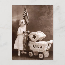1917 Patriotic Nurse Postcard