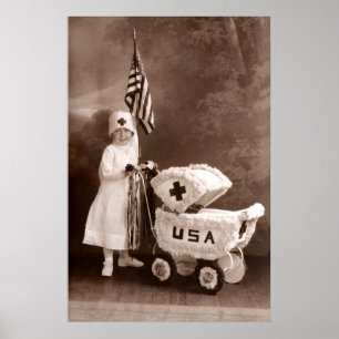 1917 Patriotic Nurse Poster