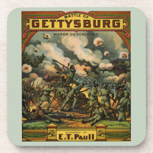 1917 The Battle of Gettysburg sheet music cover Beverage Coaster