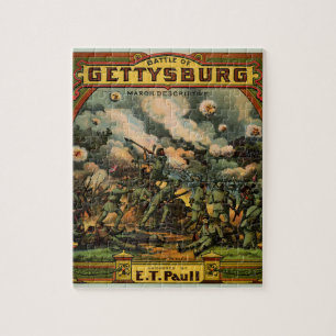 1917 The Battle of Gettysburg sheet music cover Jigsaw Puzzle
