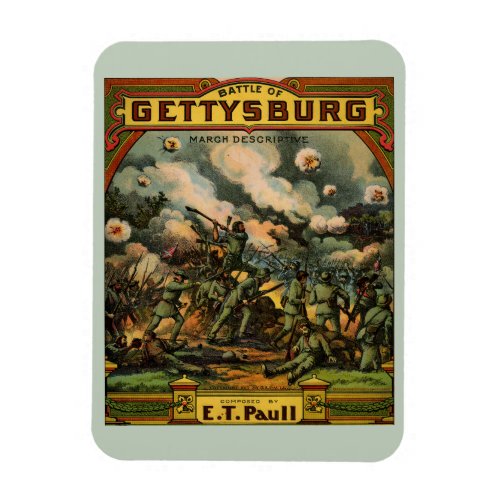 1917 The Battle of Gettysburg sheet music cover Magnet