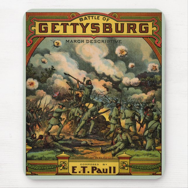 1917 The Battle of Gettysburg sheet music cover Mouse Pad (Front)