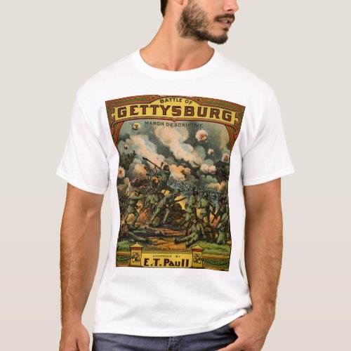 1917 The Battle of Gettysburg sheet music cover T_Shirt