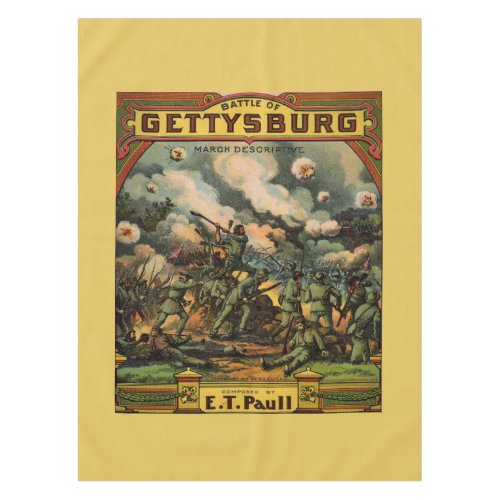 1917 The Battle of Gettysburg sheet music cover Tablecloth