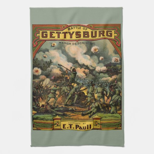 1917 The Battle of Gettysburg sheet music Kitchen Towel