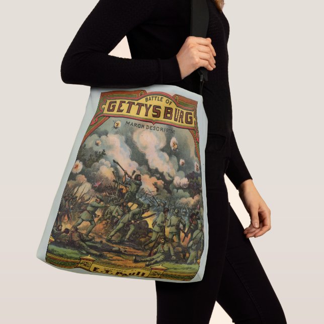 1917 The Battle of Gettysburg sheet music print Crossbody Bag (Close Up)