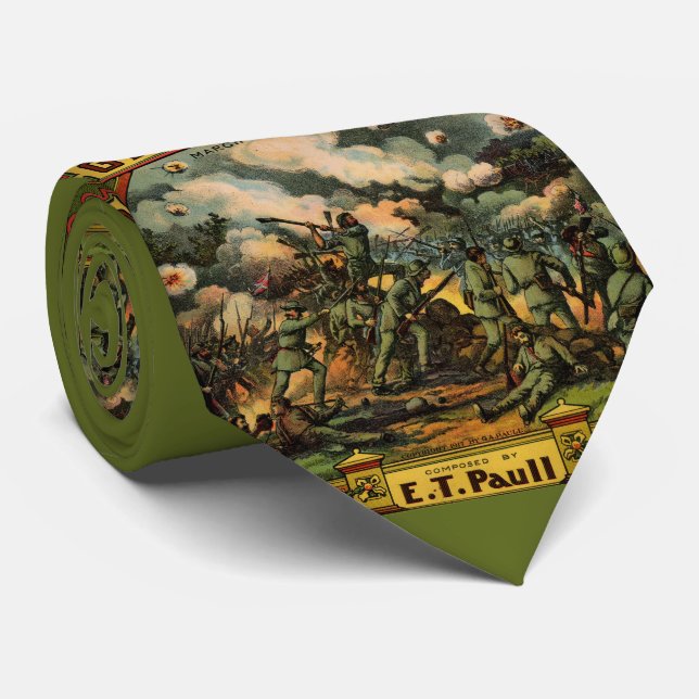 1917 The Battle of Gettysburg sheet music print Neck Tie (Rolled)