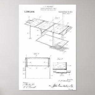 1917 Vintage Chiropractic Table Patent Art Print