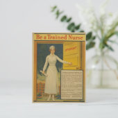 1917 WWI Poster Be A Trained Nurse Postcard (Standing Front)