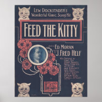1918 FEED THE KITTY sheet music cover
