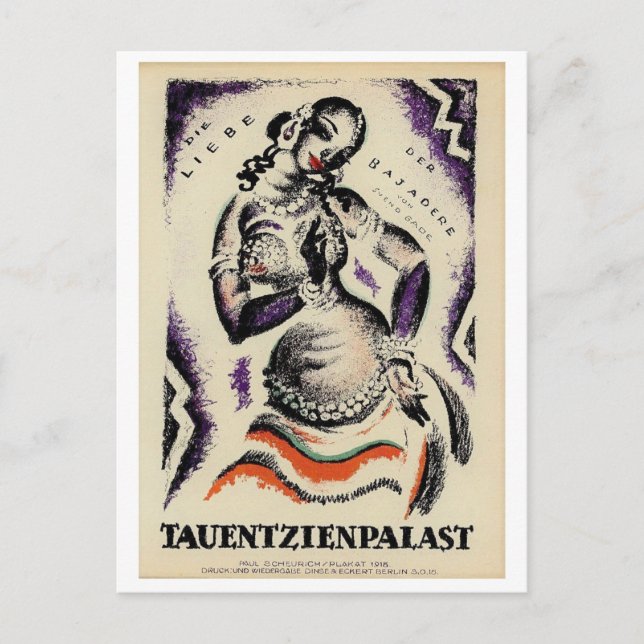 1918 film The Love of the Bayadere Postcard (Front)