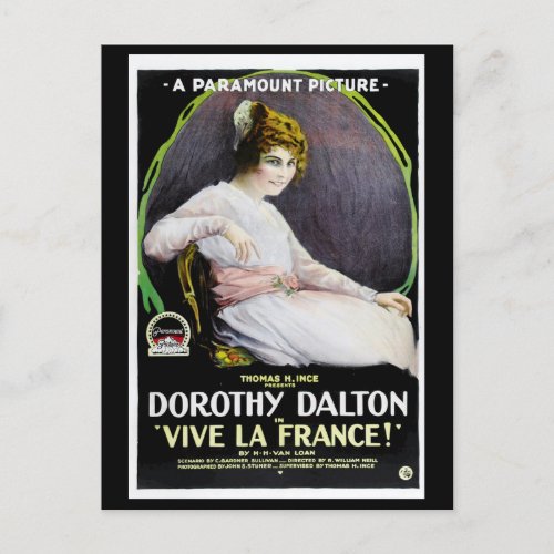 1918 Film Vive La France Postcard