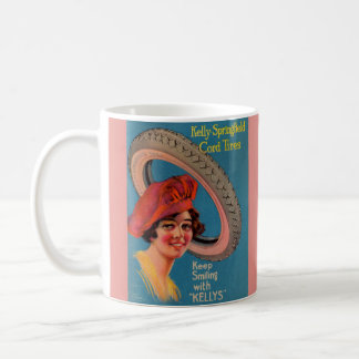 1918 Kelly Springfield tires ad Keep Smiling Coffee Mug