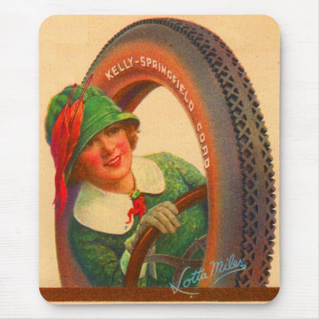 1918 Lotta Miles Kelly-Springfields tire mascot Mouse Pad (Front)