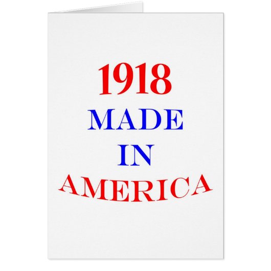 1918 Made in America Cards (Front)