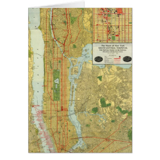 1918 New York Central Railroad Map