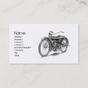 1918 Vintage Motorcycle Business Card