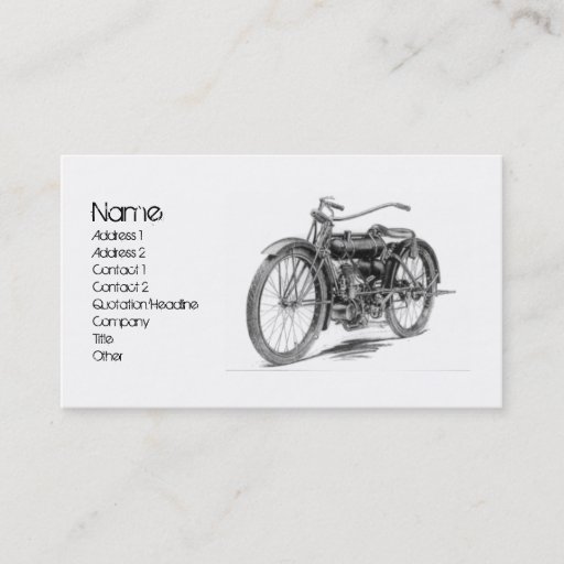 Customizable 1918 Vintage Motorcycle Business Cards