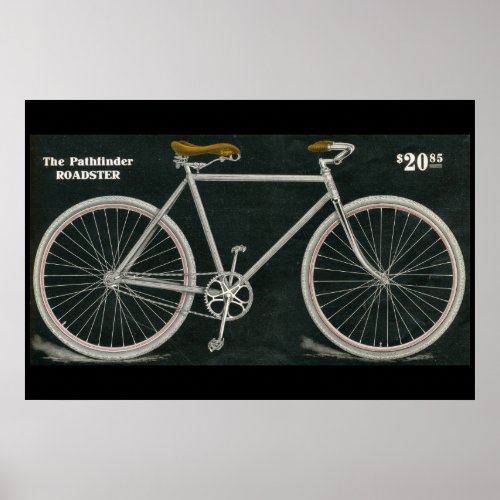 1918 Vintage Pathfinder Bicycle Ad Art Poster