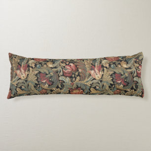 1918 Vintage Rich Floral Tapestry Brocade Damask Body Pillow