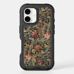1918 Vintage Rich Floral Tapestry Brocade Damask iPhone 16 Case