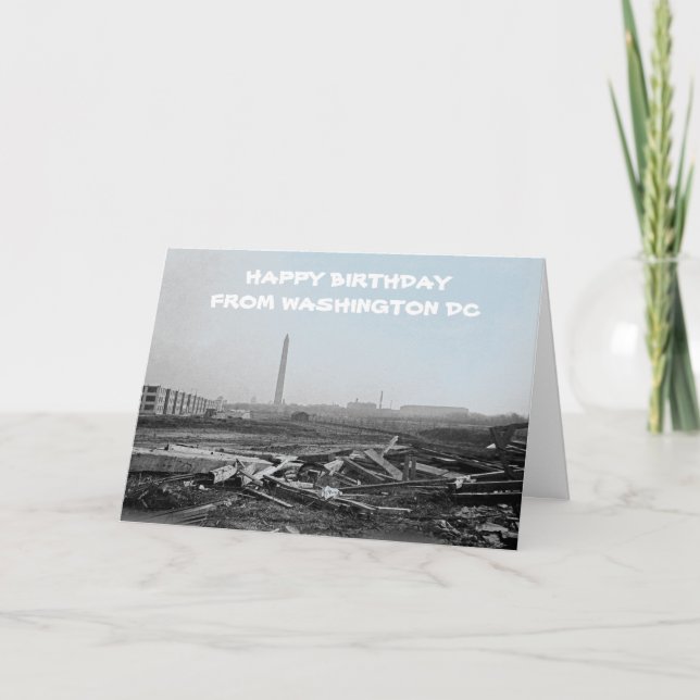 1918 WASHINGTON DC DEBRIS FIELD LINCOLN MONUMENT CARD (Front)