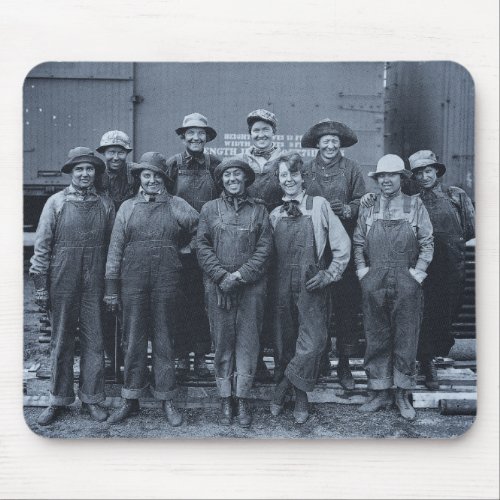 1918 Women Laborers Union Pacific Railroad Mouse Pad