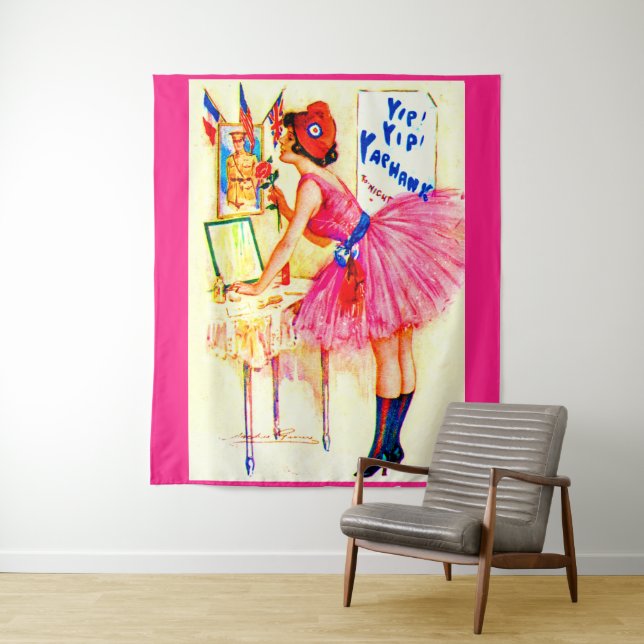 1918 Yip Yip Yaphank playbill cover print Tapestry (In Situ)