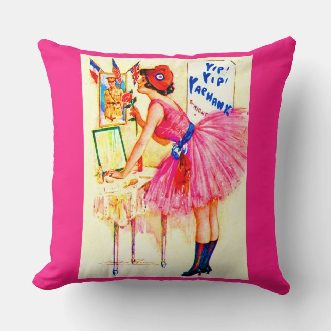 1918 Yip Yip Yaphank playbill cover print Throw Pillow (Front)