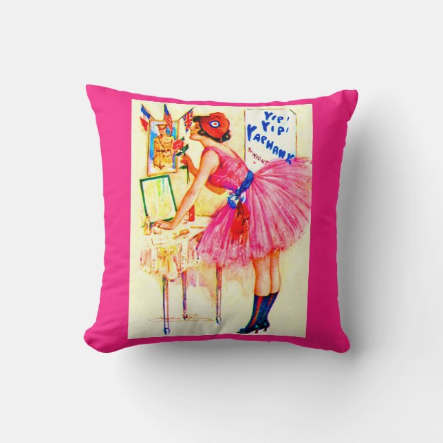1918 Yip Yip Yaphank playbill cover print Throw Pillow (Front)