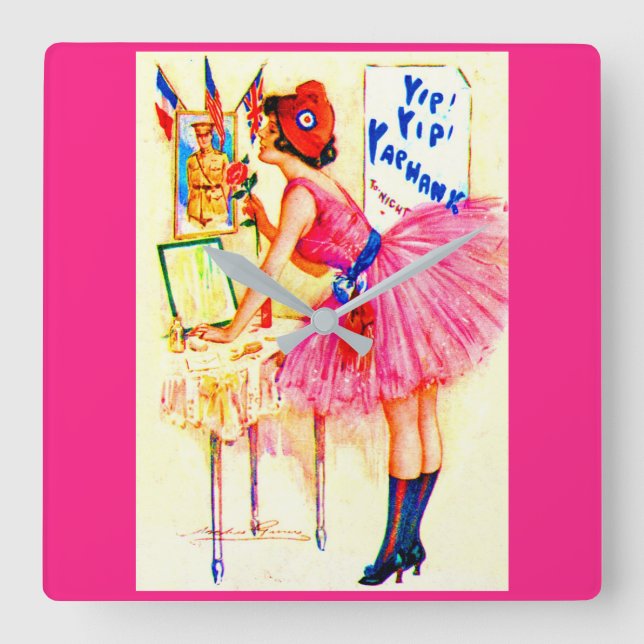 1918 Yip Yip Yaphank playbill cover Square Wall Clock (Front)