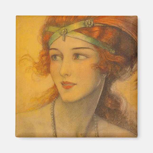 1919 gorgeous redhead magnet (Front)