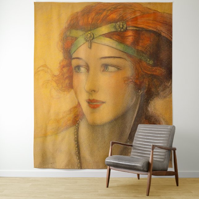 1919 gorgeous redhead tapestry (In Situ)
