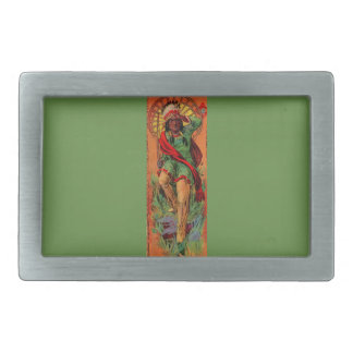 1919 Native American Indian illustration Belt Buckle