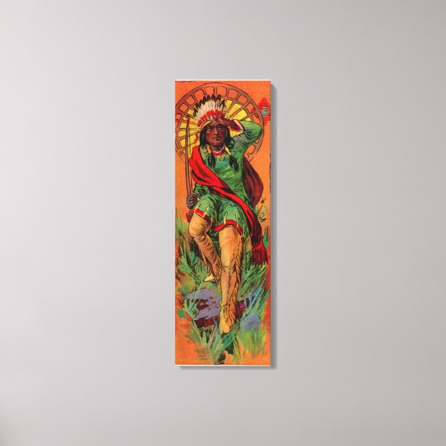 1919 Native American Indian illustration Canvas Print (Front)
