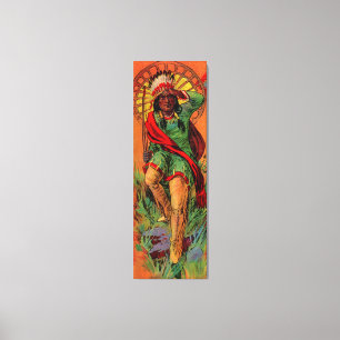 1919 Native American Indian illustration Canvas Print